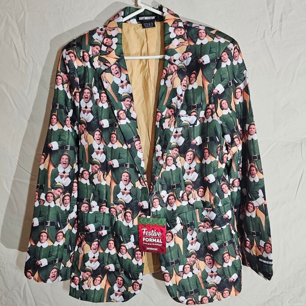 Suitmeister Elf Movie Buddy The Elf Holiday Suit Blazer Jacket US Men's M NWT